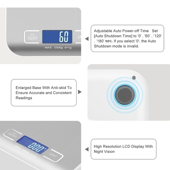 Digital Kitchen Scale with LCD Display - Picture 9 of 12